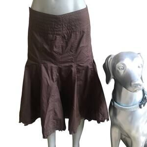 CAbi Style #480 Chocolate Brown Masai Tulle Cotton Flared Skirt Women’s Size 0